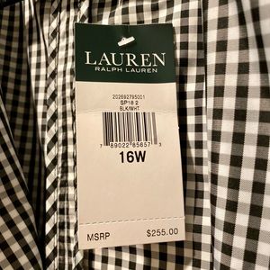 Ralph Lauren Plus Size Gingham Twill Trench Coat